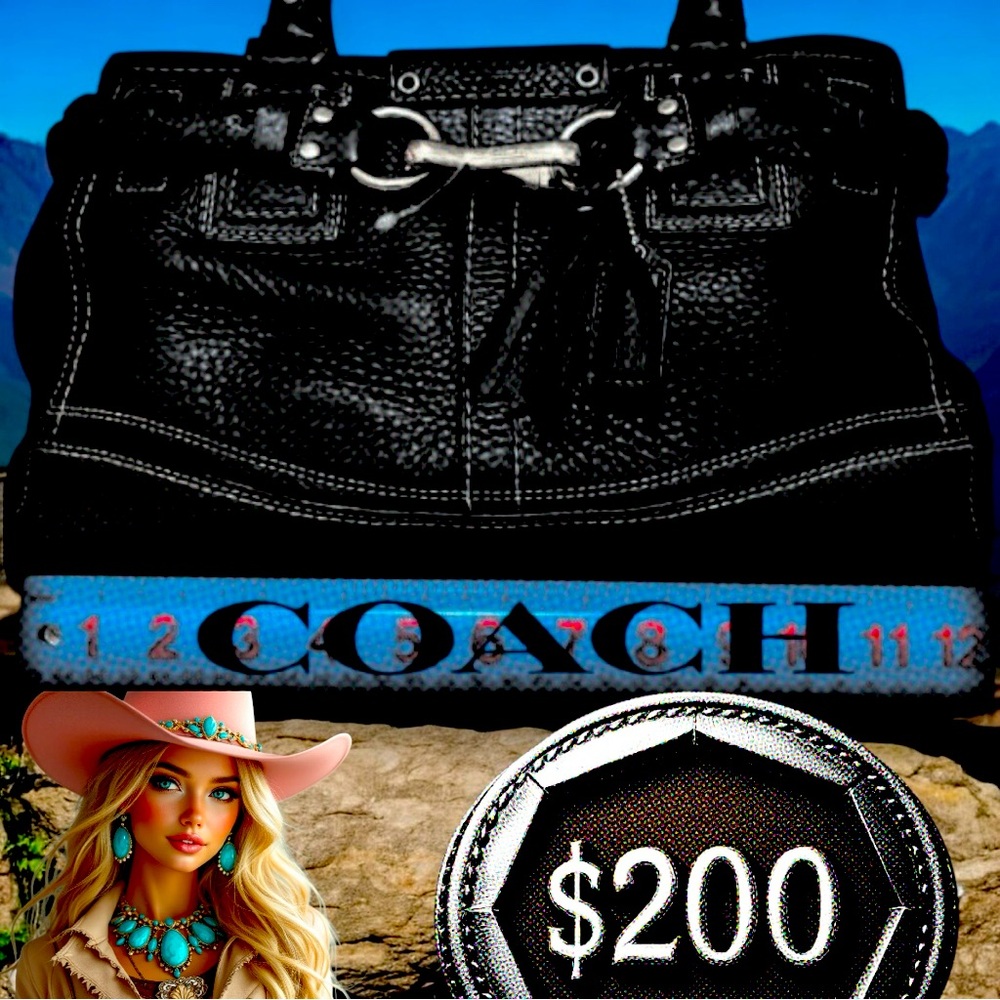 Bundle Deal! Coach Hamptons Carryall F13084 Custom Matching Bag Charm & Pen Set